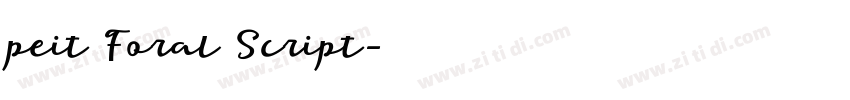 peit Foral Script字体转换